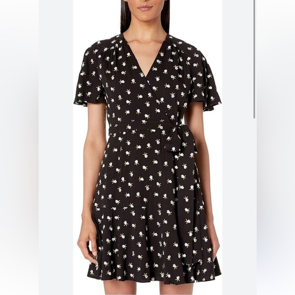 Jill Stuart Womens Floral Short Sleeve V Neck Mini Sheath Dress 22775 - Picture 2 of 14